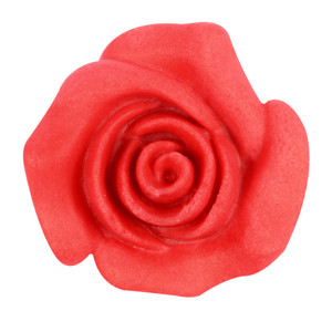 Rosen aus modellierbarer Zuckermasse, rot, 30mm, 48 Stück