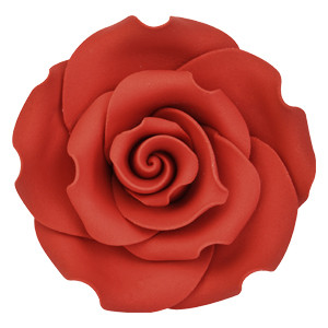Dekor-Rosen, rot, aus lebensmitteltauglichem Material, nicht essbar, 50mm, 18 Stück