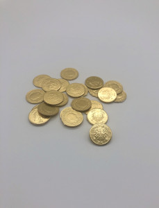 Papp-Münze, 21mm, 100 Stück