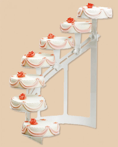 Etagen-Tortenständer Treppe, halbrund, 7-stöckig, alle Platten a
