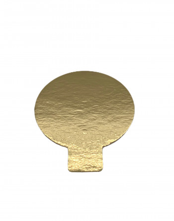 Tortenteller mit Grifflasche, Tortenunterlage, gold, 90mm, 100 Stück