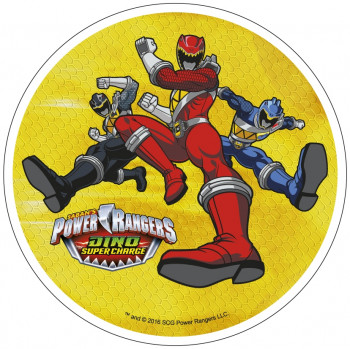 Waffel-Aufleger Power Rangers, 4-fach sortiert, 21cm, 12 St&uuml;ck