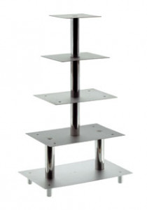Stufen-Etagere mit 5 Platten, Plattenmaße 160x160/1
