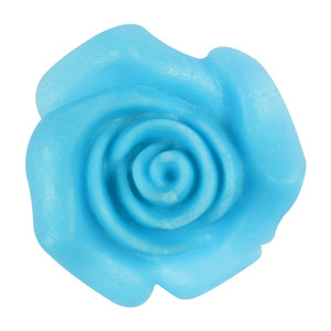 Rosen aus modellierbarer Zuckermasse, blau, 30mm, 48 Stück