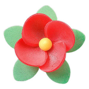 Waffel-Blumen, rot, 45mm, 100 Stück