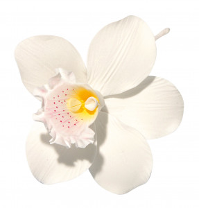 Tragant-Blumenbouquet Orchidee, weiss, nicht essbar, 11cm, 18 Stück