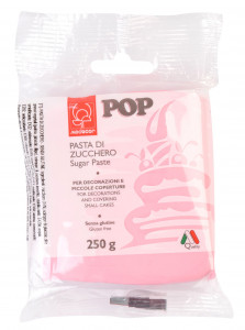 POP Fondant, rosa, modellierbare Einschlagmasse, 250g, 1 Stück