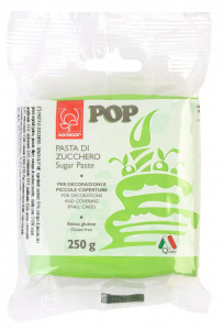 POP Fondant, grün, modellierbare Einschlagmasse, 250g, 1 Stück