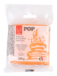 POP Fondant, orange, modellierbare Einschlagmasse, 250g, 1 Stück