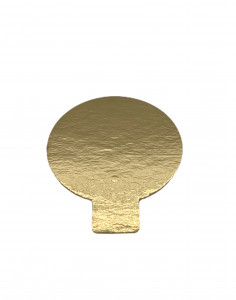 Tortenteller mit Grifflasche, Tortenunterlage, gold, 70mm, 100 Stück