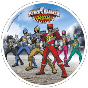 Waffel-Aufleger Power Rangers, 4-fach sortiert, 21cm, 12 St&uuml;ck