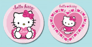 Waffel-Aufleger Hello Kitty, groß, 2-fach sortiert