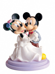 Brautpaar Mickey Mouse tanzend, Polystone, 15cm, 1 Stück