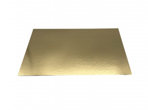 Tortenunterlage, gold, einseitig, klein, Stärke 1,5mm, 20x12,5cm, 100 Stück