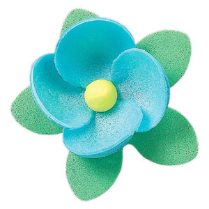 Waffel-Blumen, blau, 45mm, 100 Stück