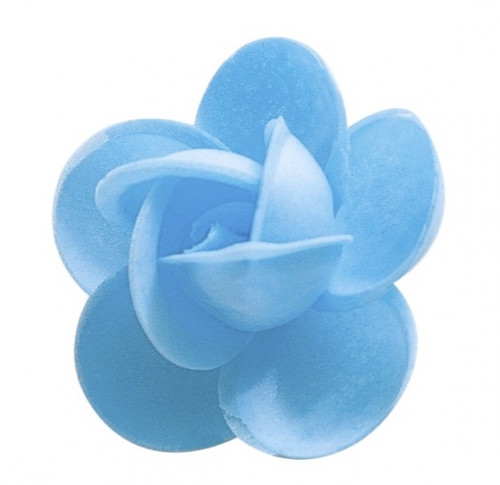 Waffel-Rose, blau, 50mm, 100 Stück