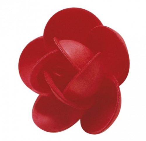 Waffel-Rose, rot, 50mm, 100 Stück