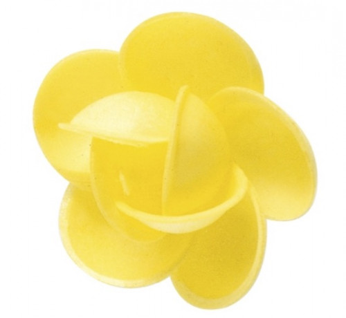 Waffel-Rose, gelb, 50mm, 100 Stück