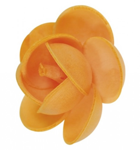 Waffel-Rose, orange, 50mm, 100 Stück